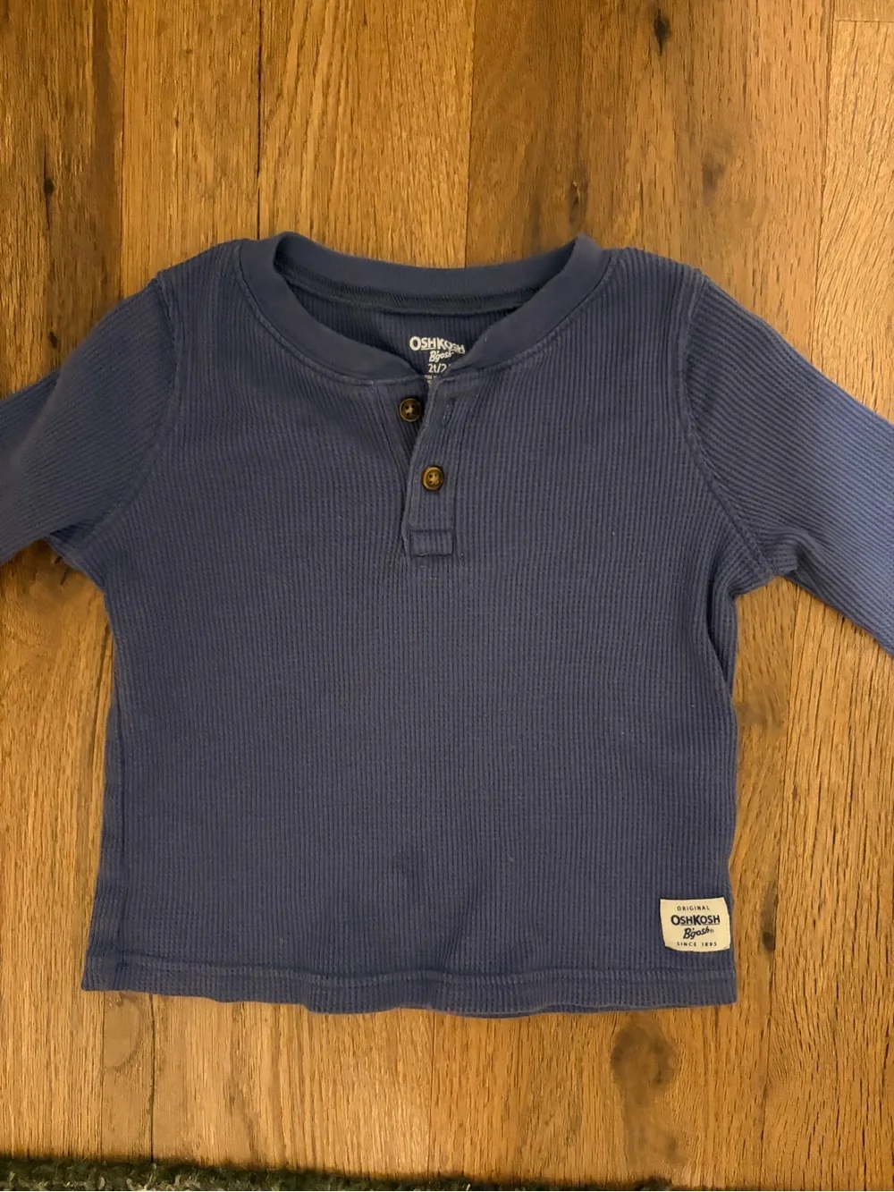 OshKosh B'gosh Beige Waffle Henley Top